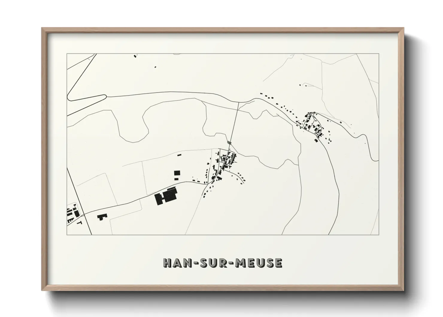 Une affiche de carte sur Han-sur-Meuse