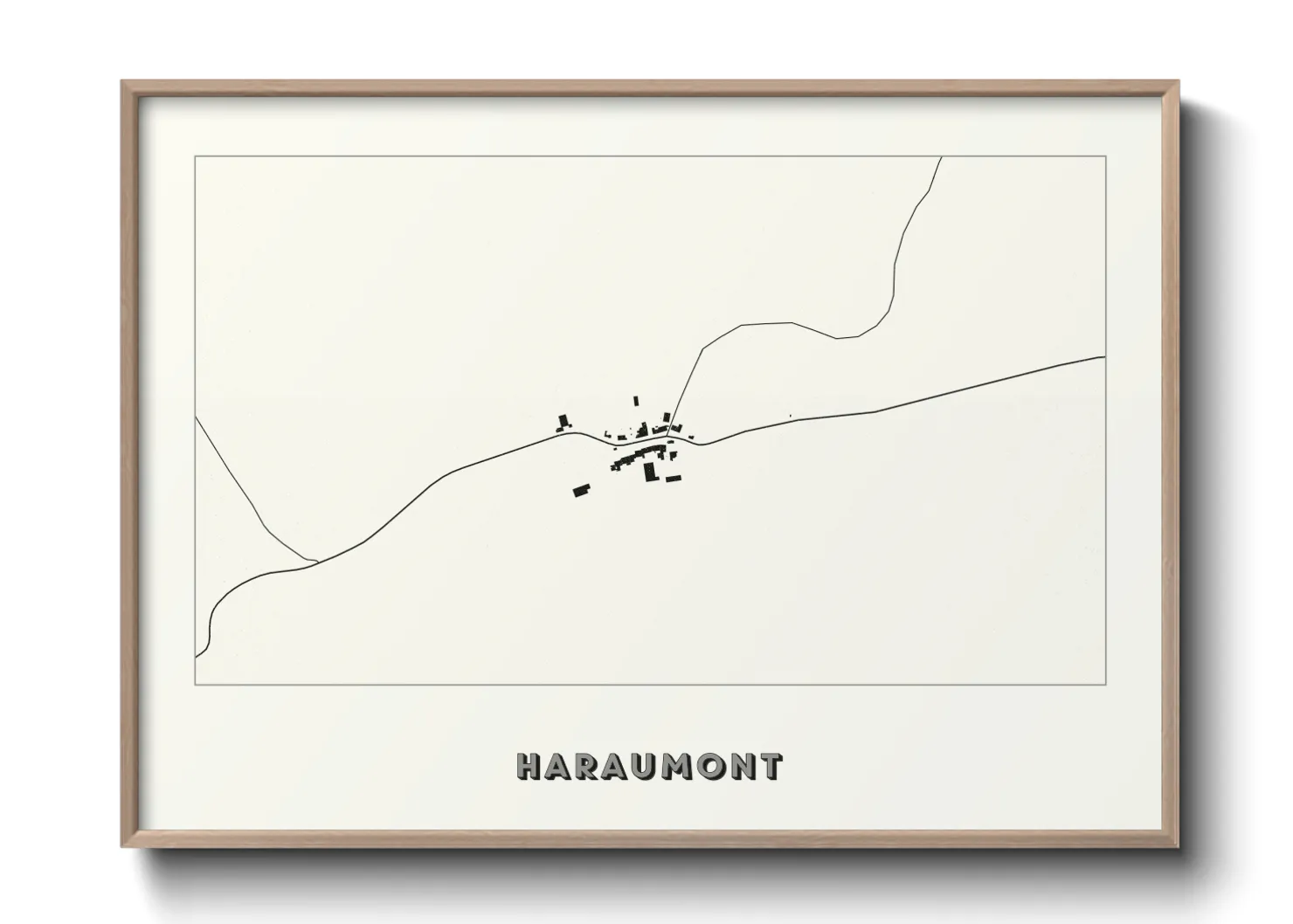 Une affiche de carte sur Haraumont
