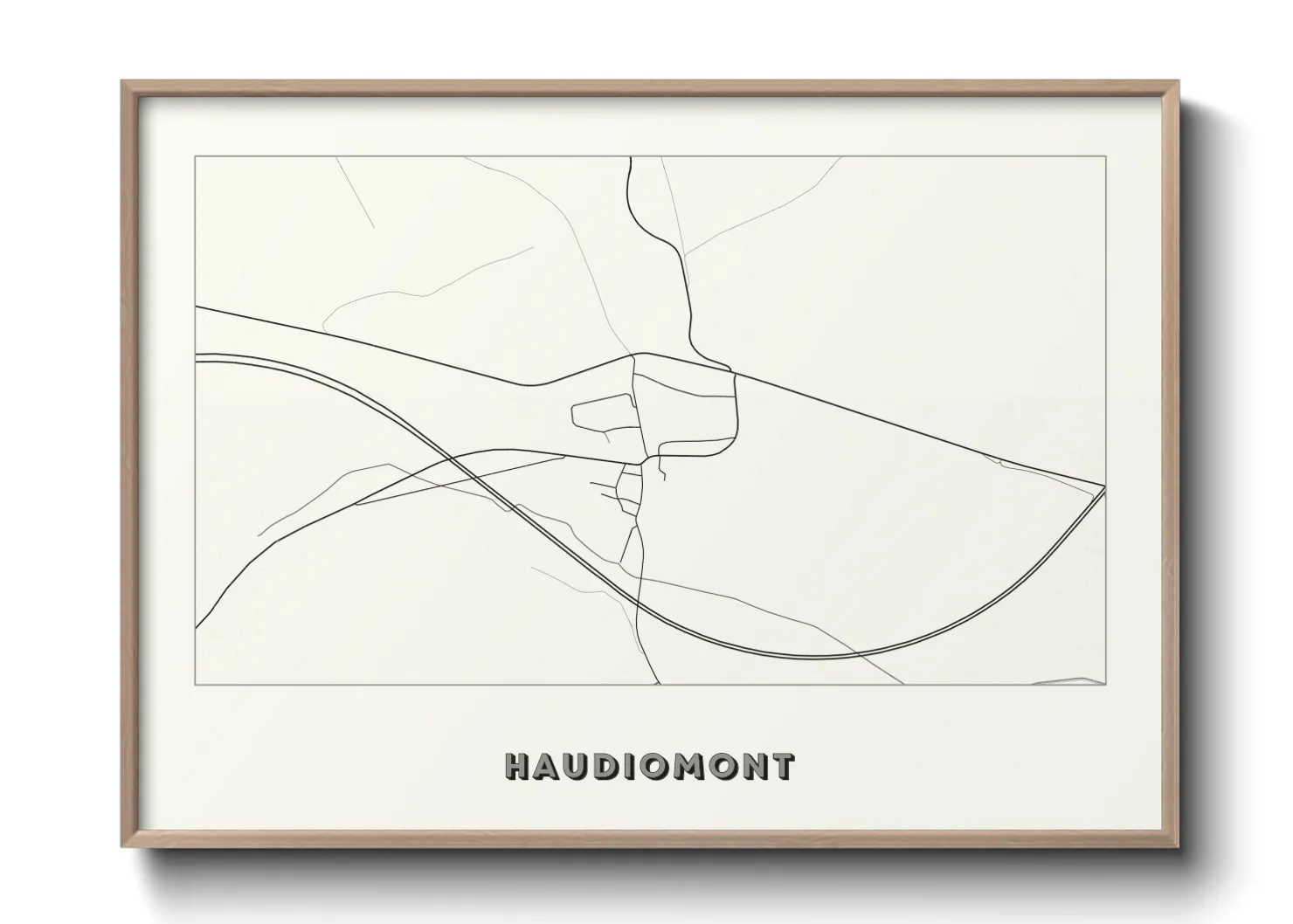 Une affiche de carte sur Haudiomont