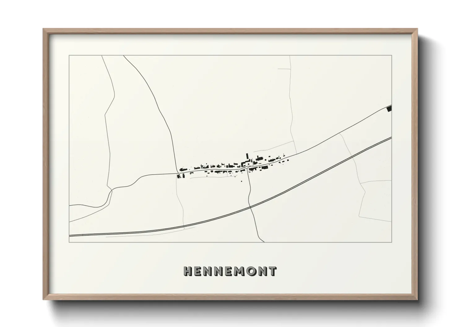 Une affiche de carte sur Hennemont