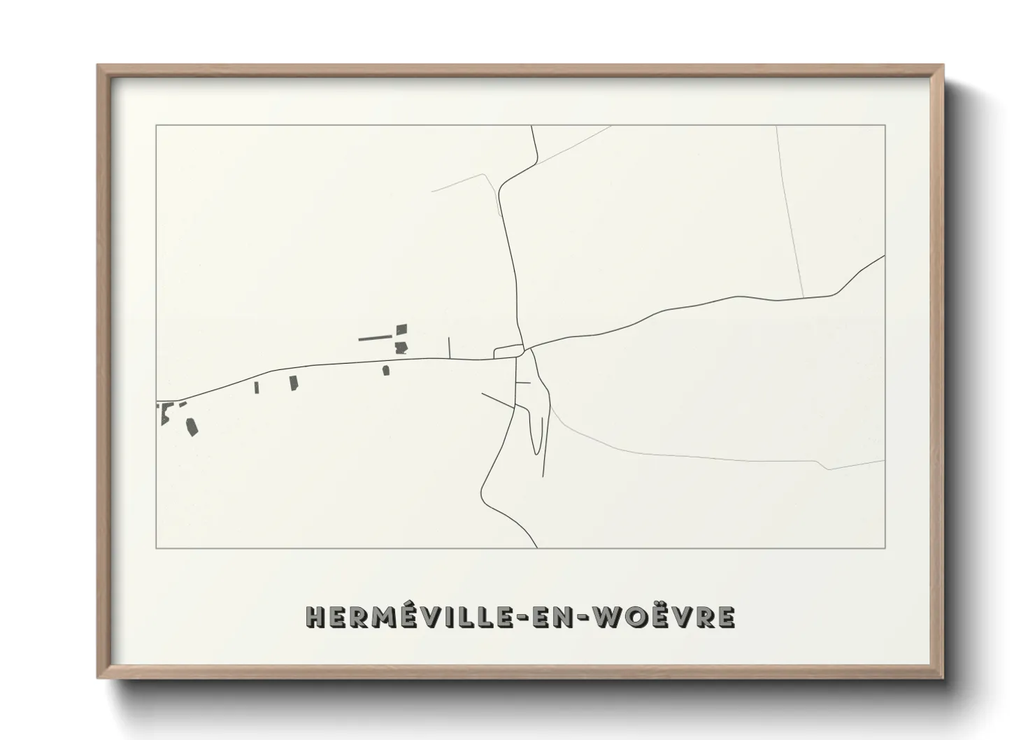 Une affiche de carte sur Herméville-en-Woëvre