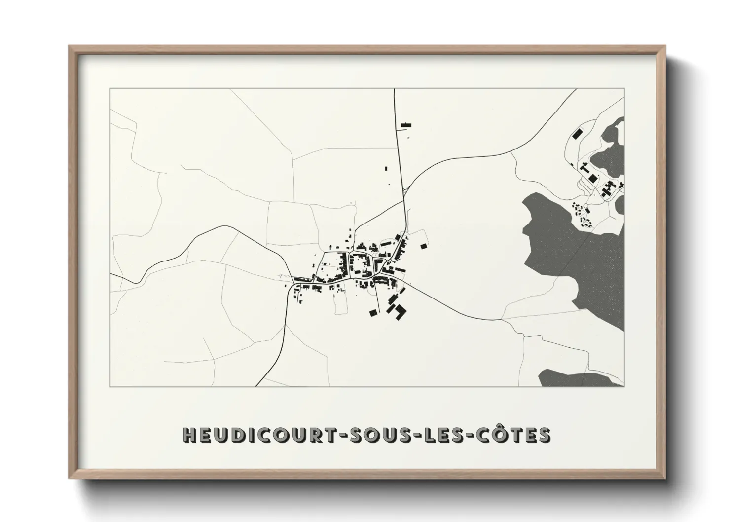 Une affiche de carte sur Heudicourt-sous-les-Côtes