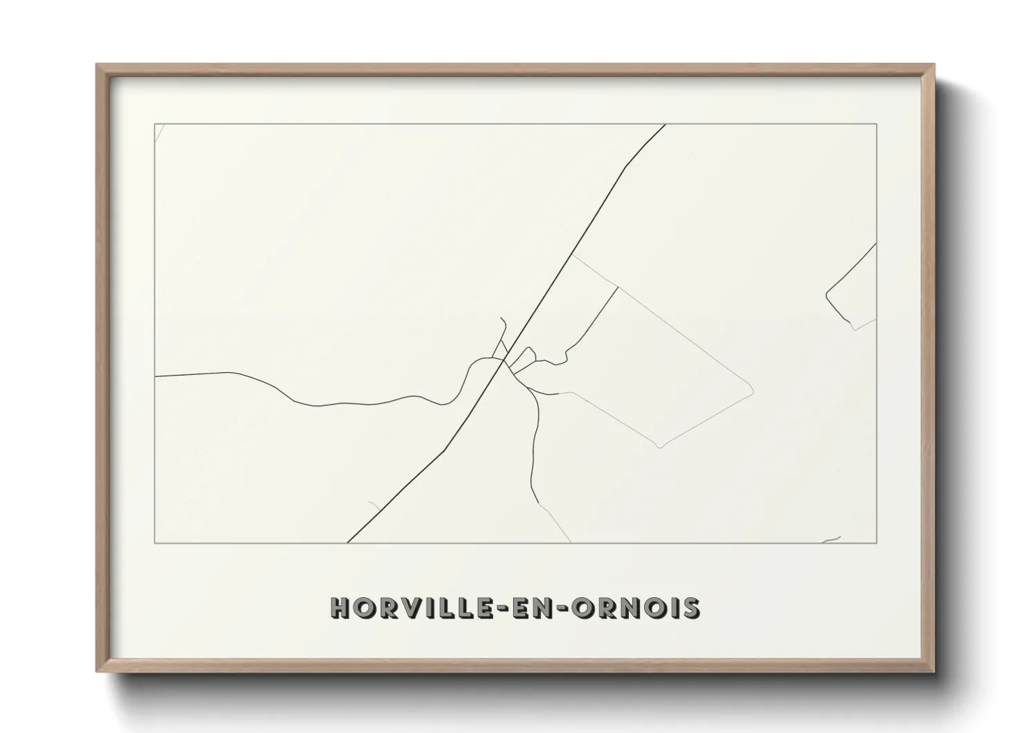Une affiche de carte sur Horville-en-Ornois