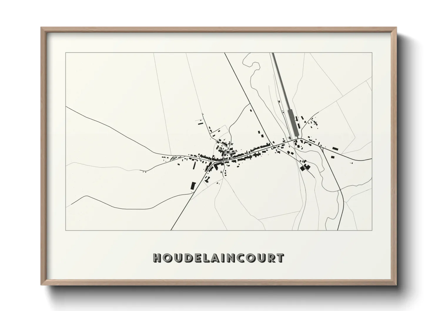 Une affiche de carte sur Houdelaincourt