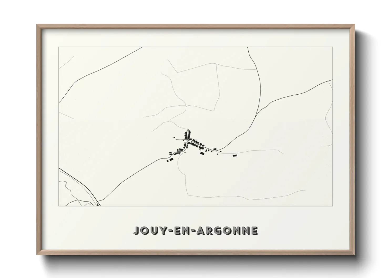 Une affiche de carte sur Jouy-en-Argonne