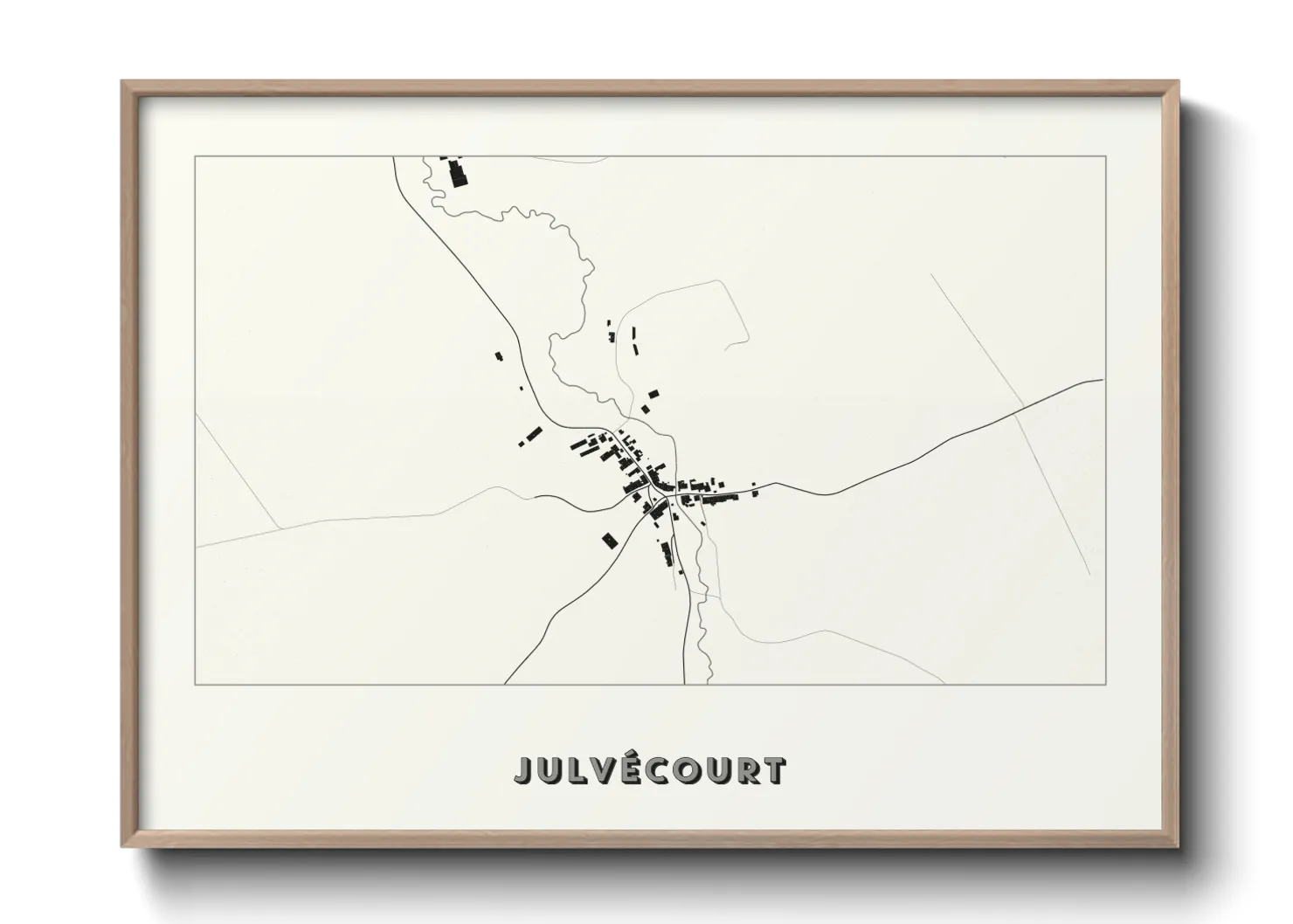 Une affiche de carte sur Julvécourt