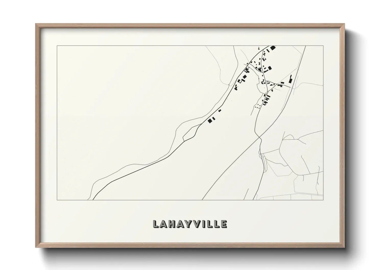 Une affiche de carte sur Lahayville
