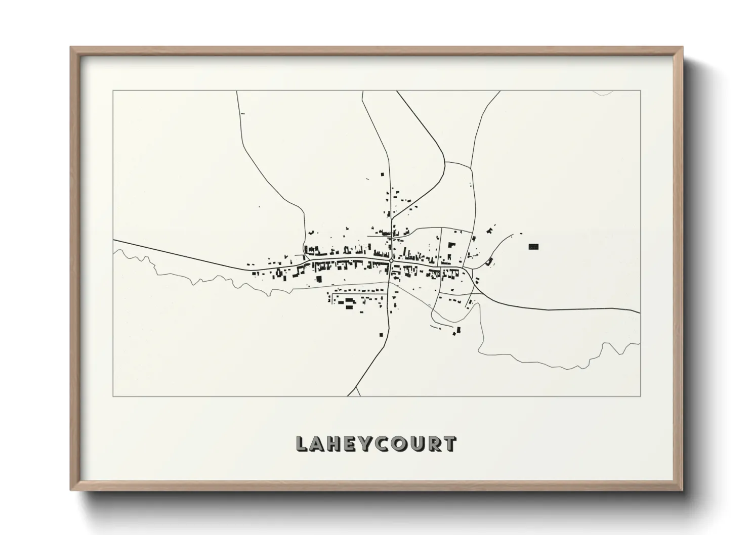 Une affiche de carte sur Laheycourt