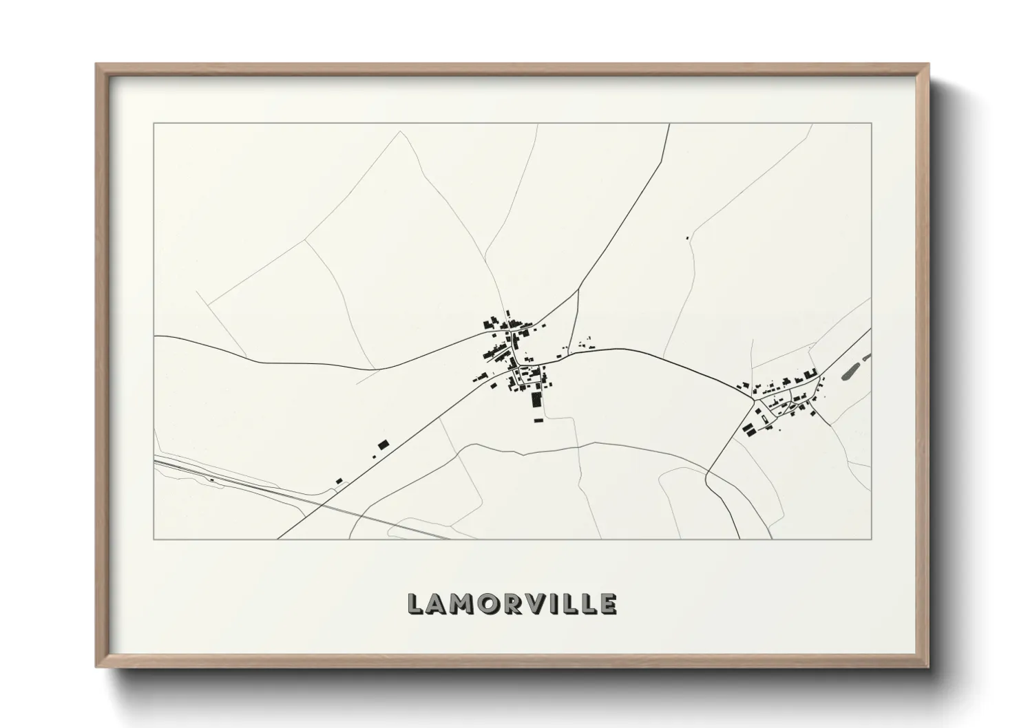 Une affiche de carte sur Lamorville