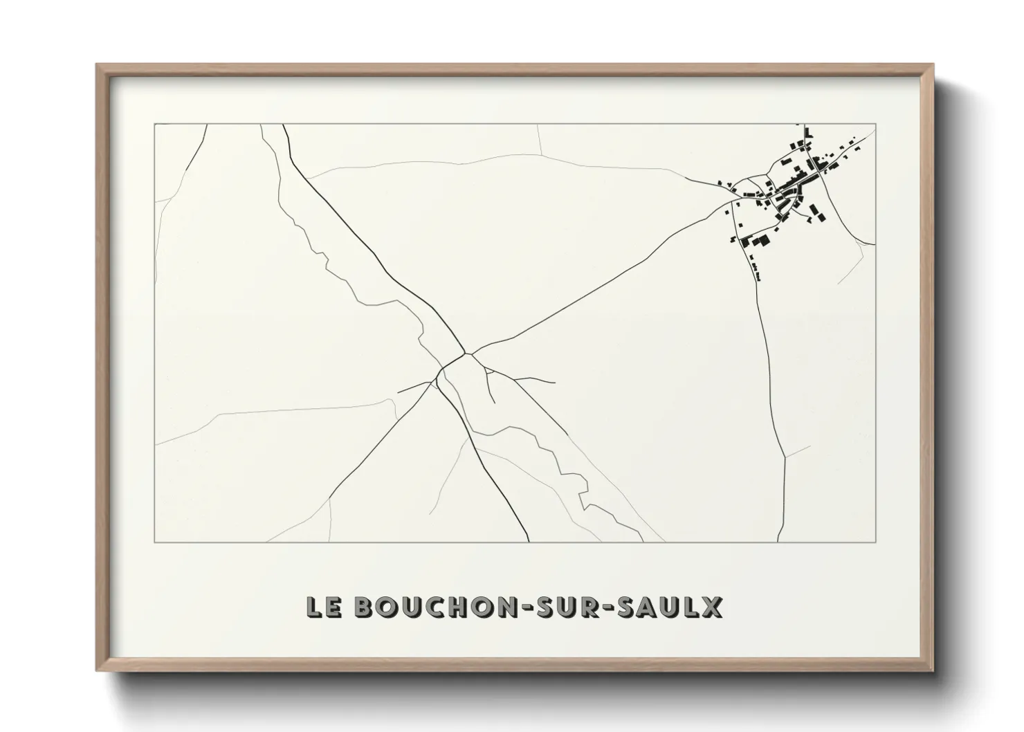 Une affiche de carte sur Le Bouchon-sur-Saulx
