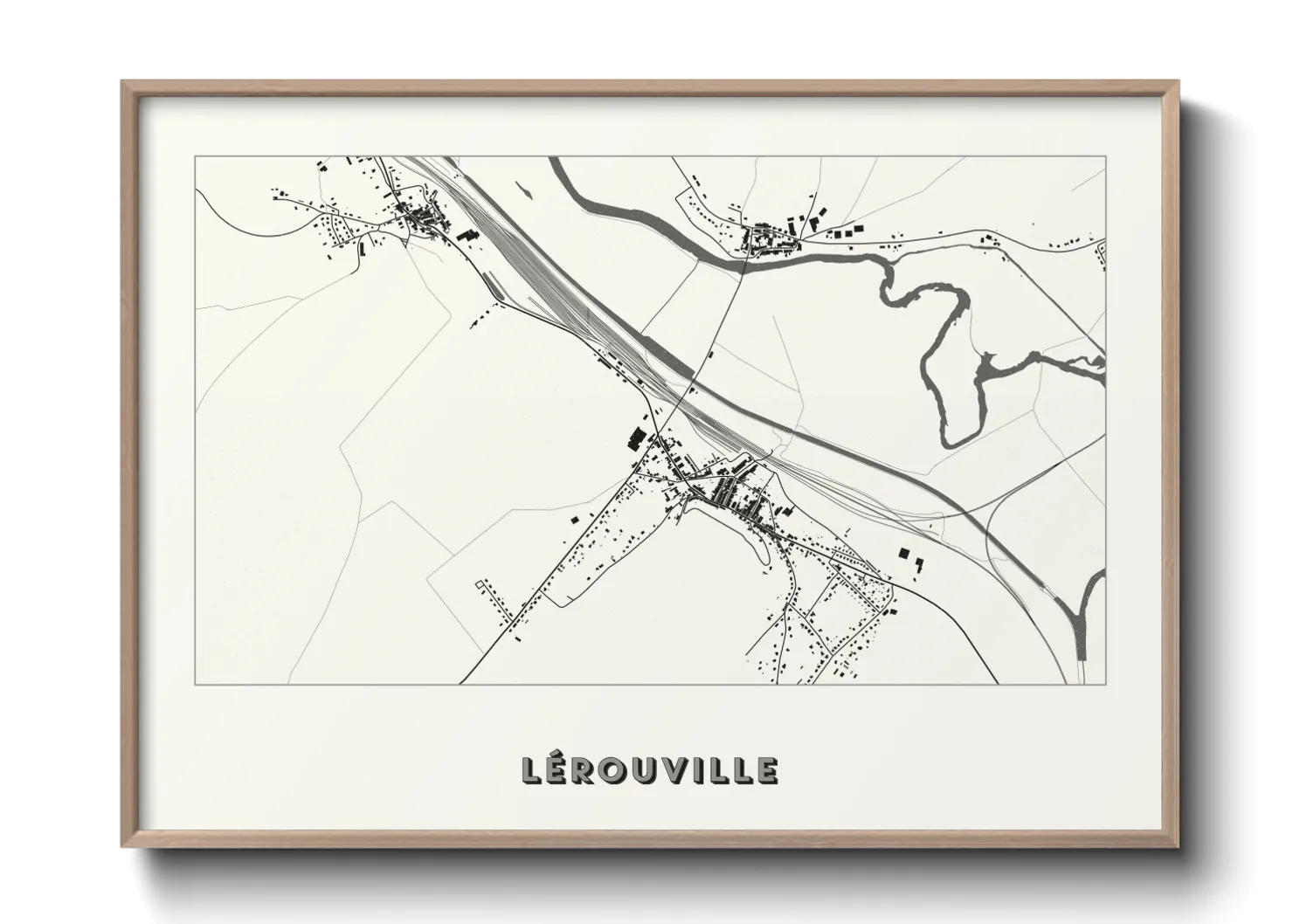 Une affiche de carte sur Lérouville