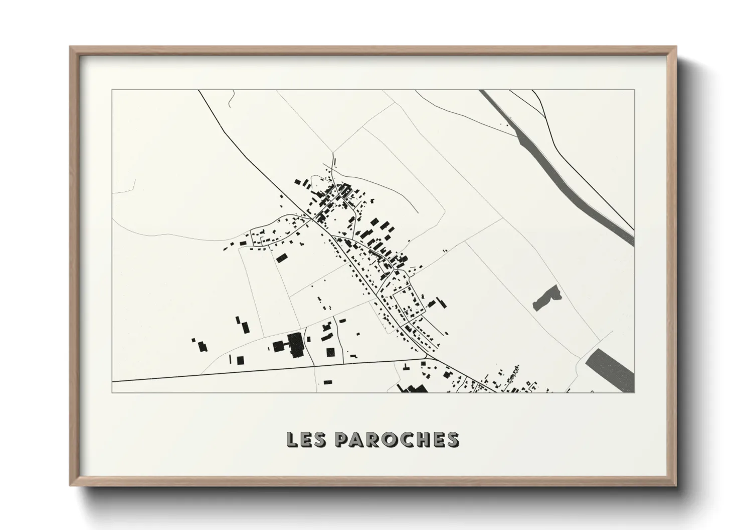 Une affiche de carte sur Les Paroches