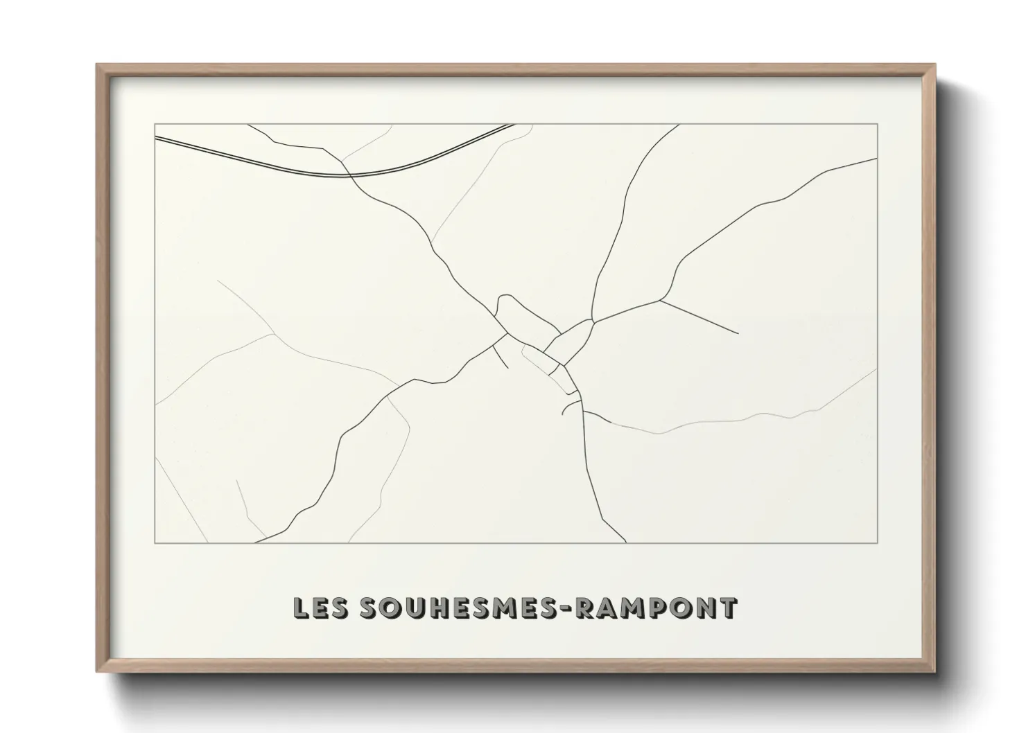 Une affiche de carte sur Les Souhesmes-Rampont