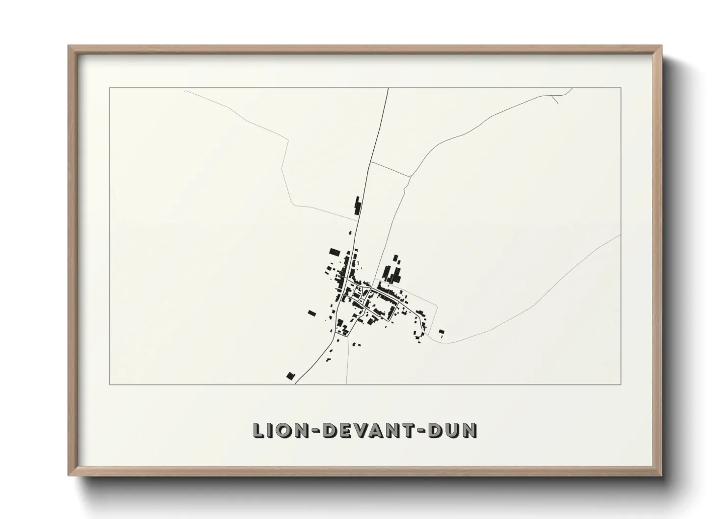 Une affiche de carte sur Lion-devant-Dun