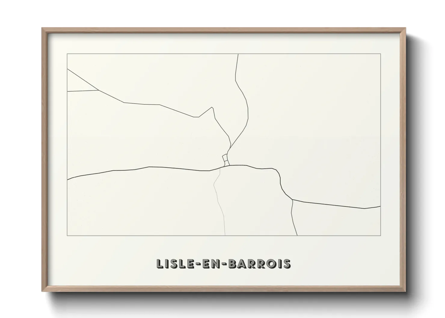 Une affiche de carte sur Lisle-en-Barrois