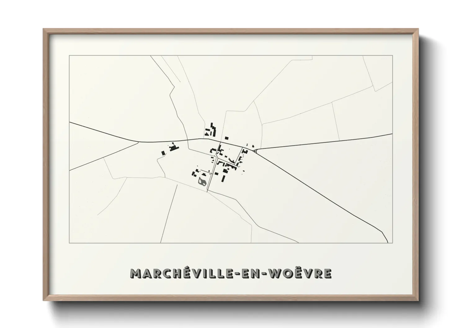 Une affiche de carte sur Marchéville-en-Woëvre