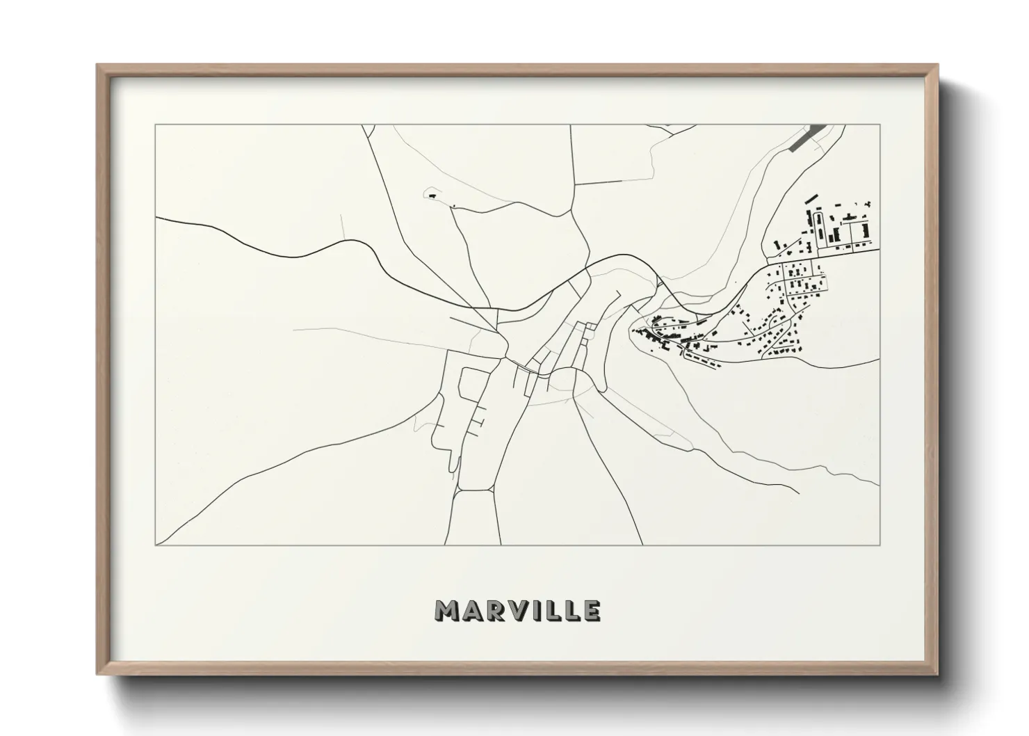Une affiche de carte sur Marville