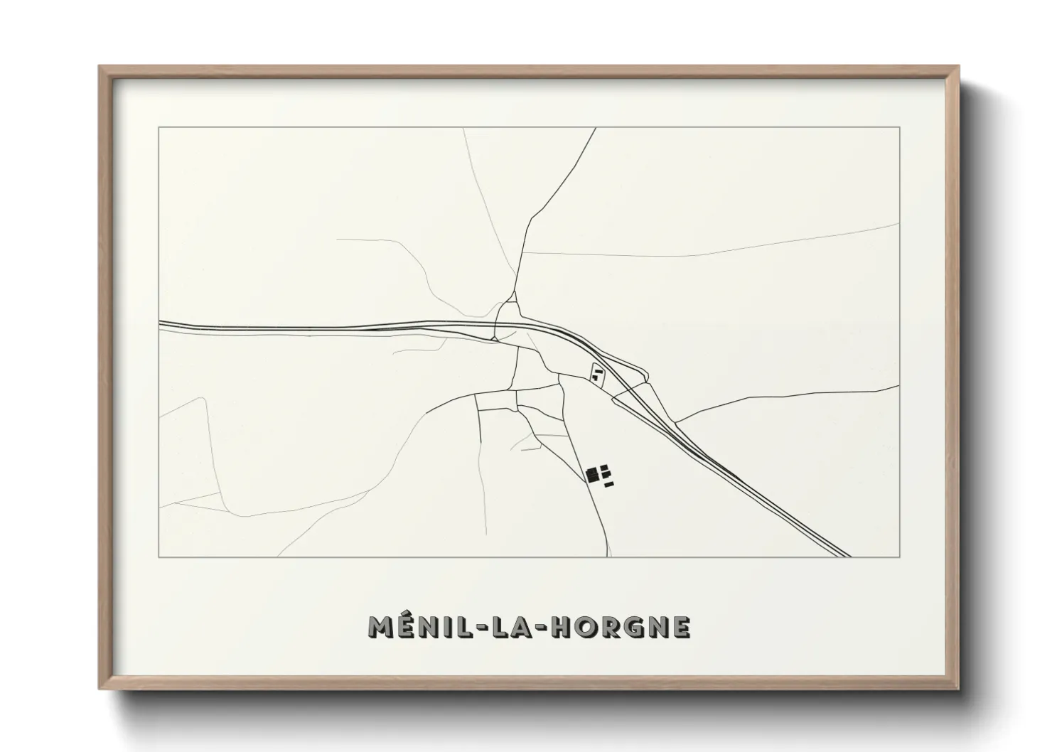 Une affiche de carte sur Ménil-la-Horgne