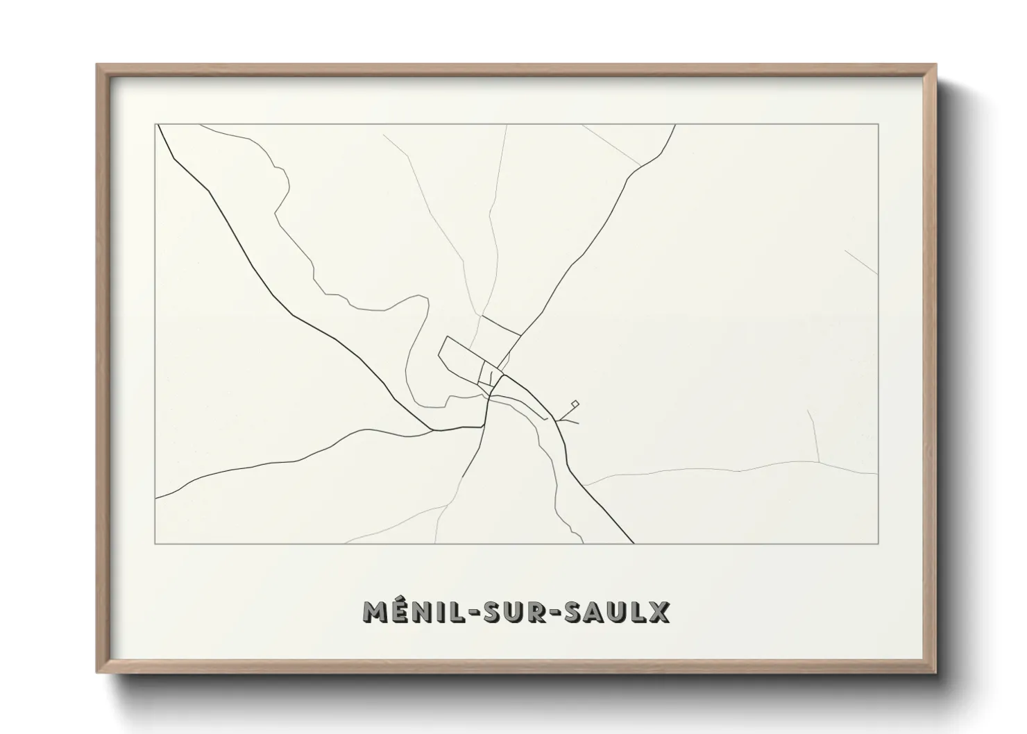 Une affiche de carte sur Ménil-sur-Saulx