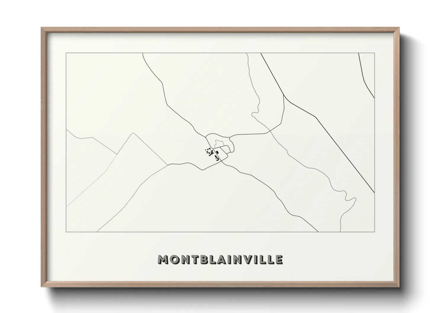 Une affiche de carte sur Montblainville