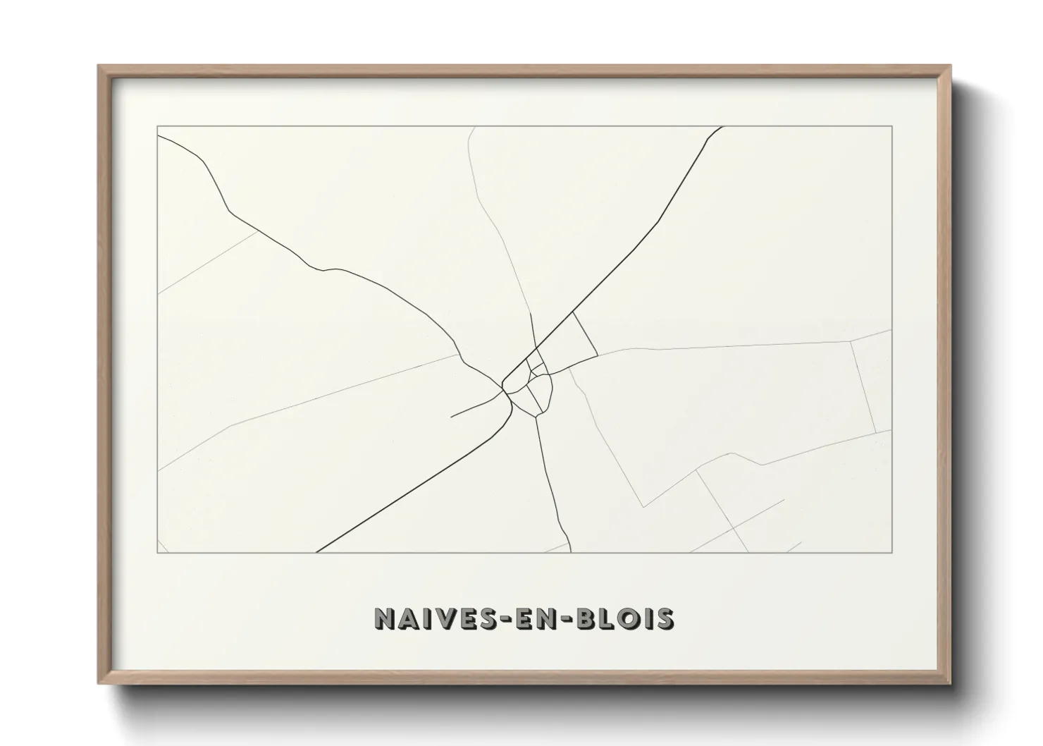 Une affiche de carte sur Naives-en-Blois