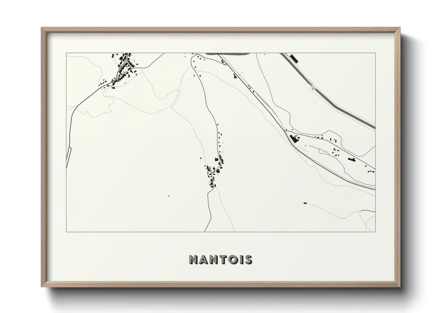 Une affiche de carte sur Nantois