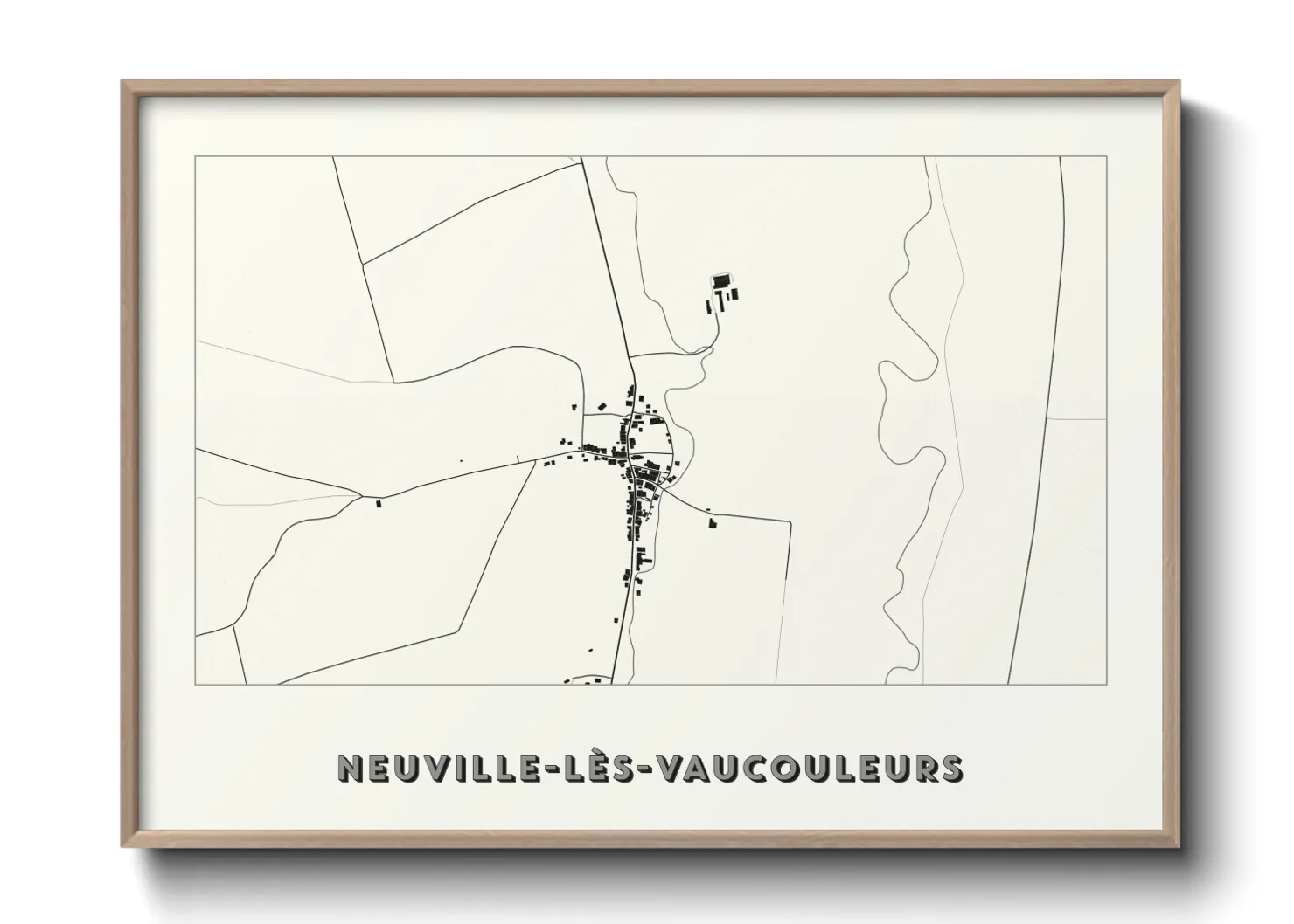 Une affiche de carte sur Neuville-lès-Vaucouleurs