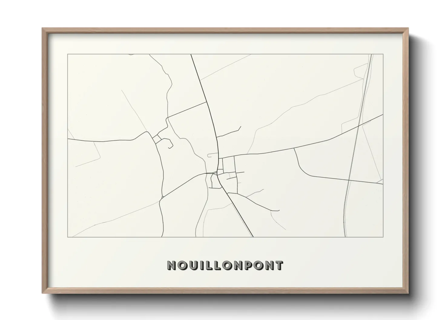 Une affiche de carte sur Nouillonpont