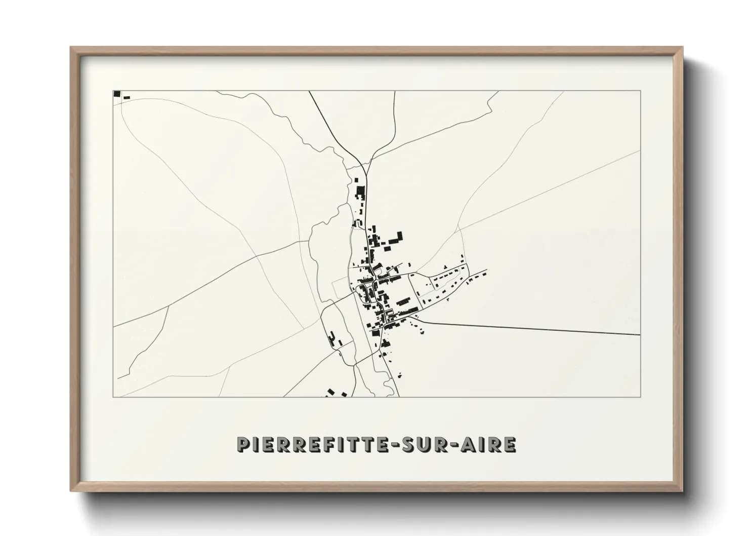 Une affiche de carte sur Pierrefitte-sur-Aire