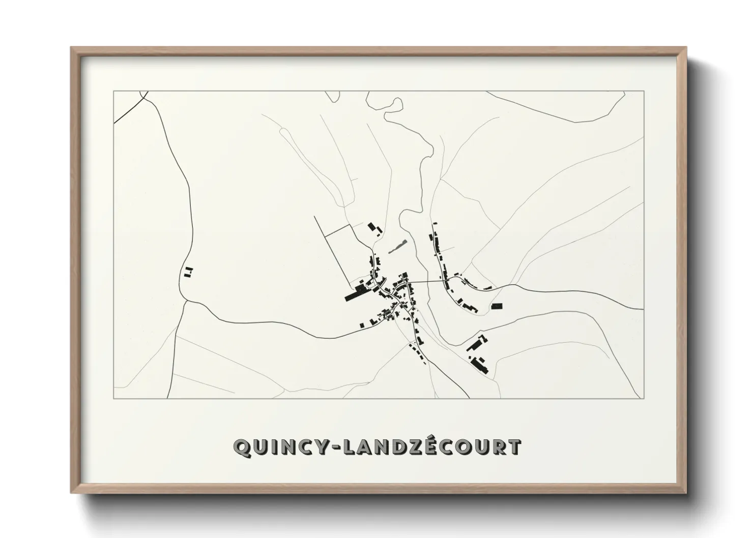 Une affiche de carte sur Quincy-Landzécourt