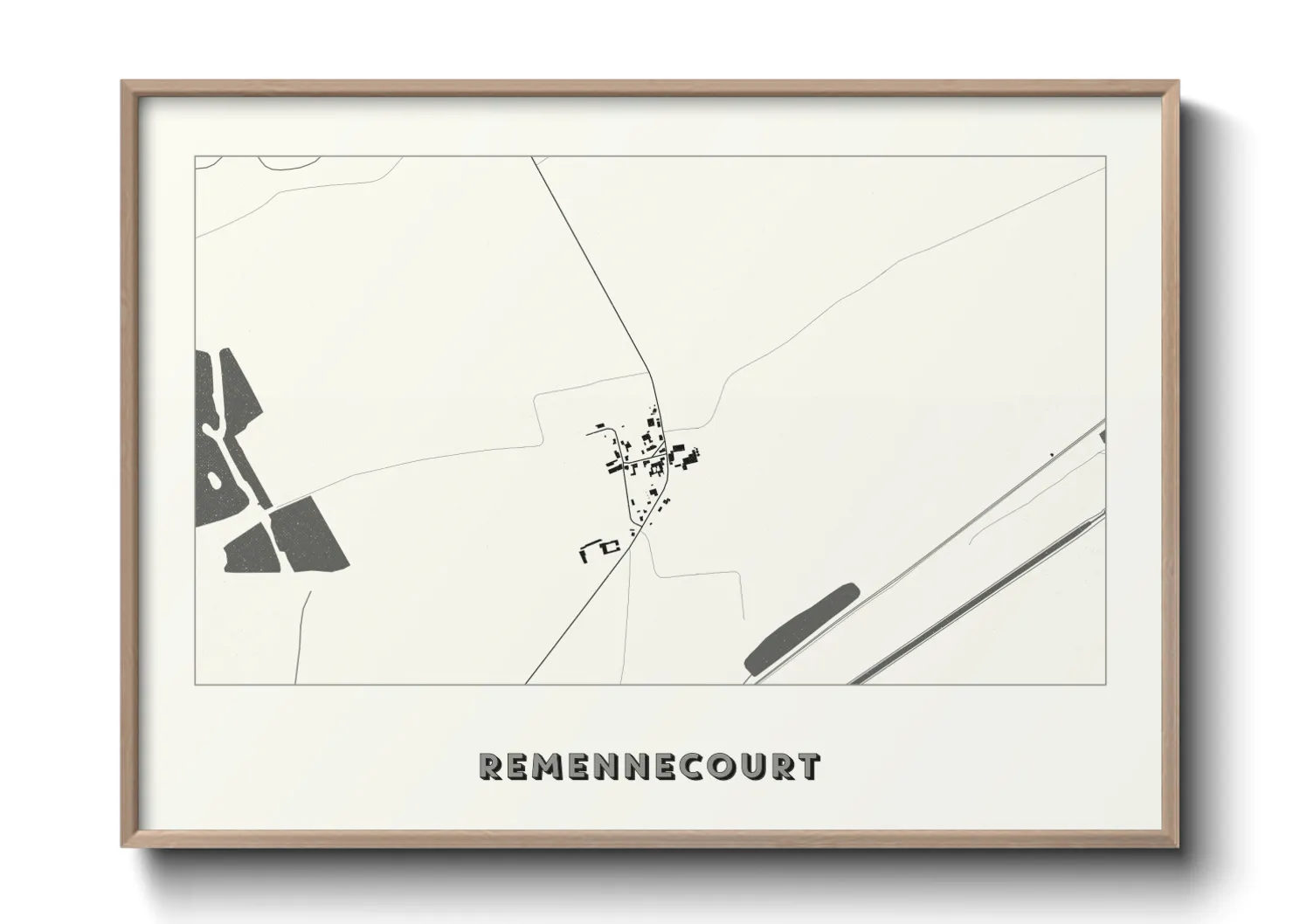 Une affiche de carte sur Remennecourt