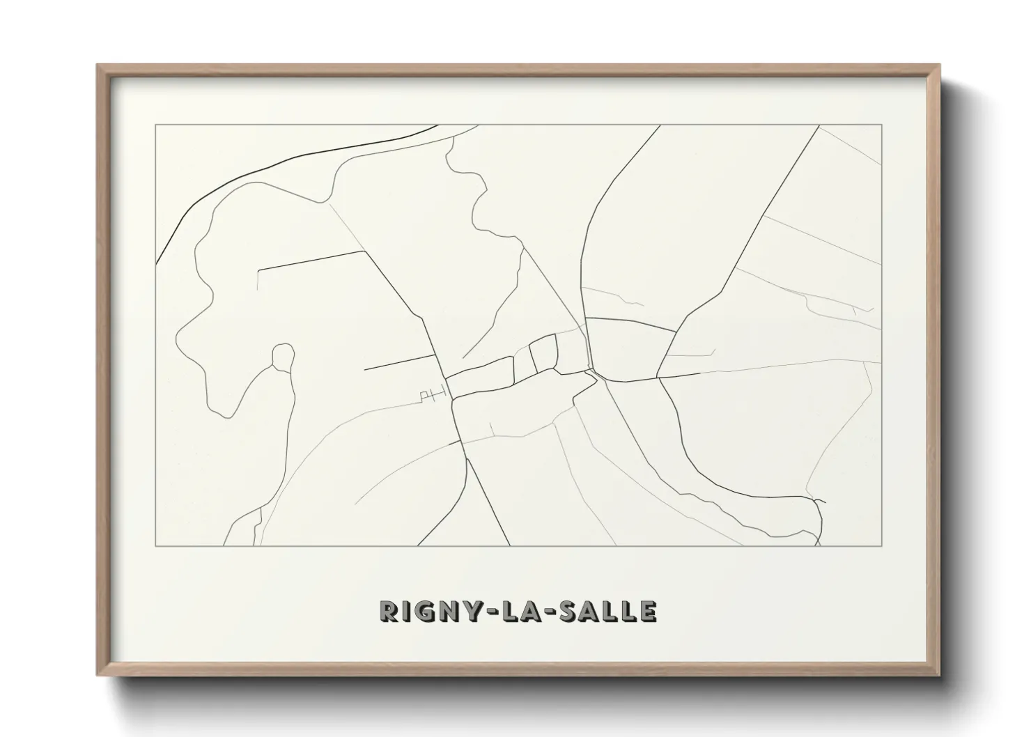 Une affiche de carte sur Rigny-la-Salle