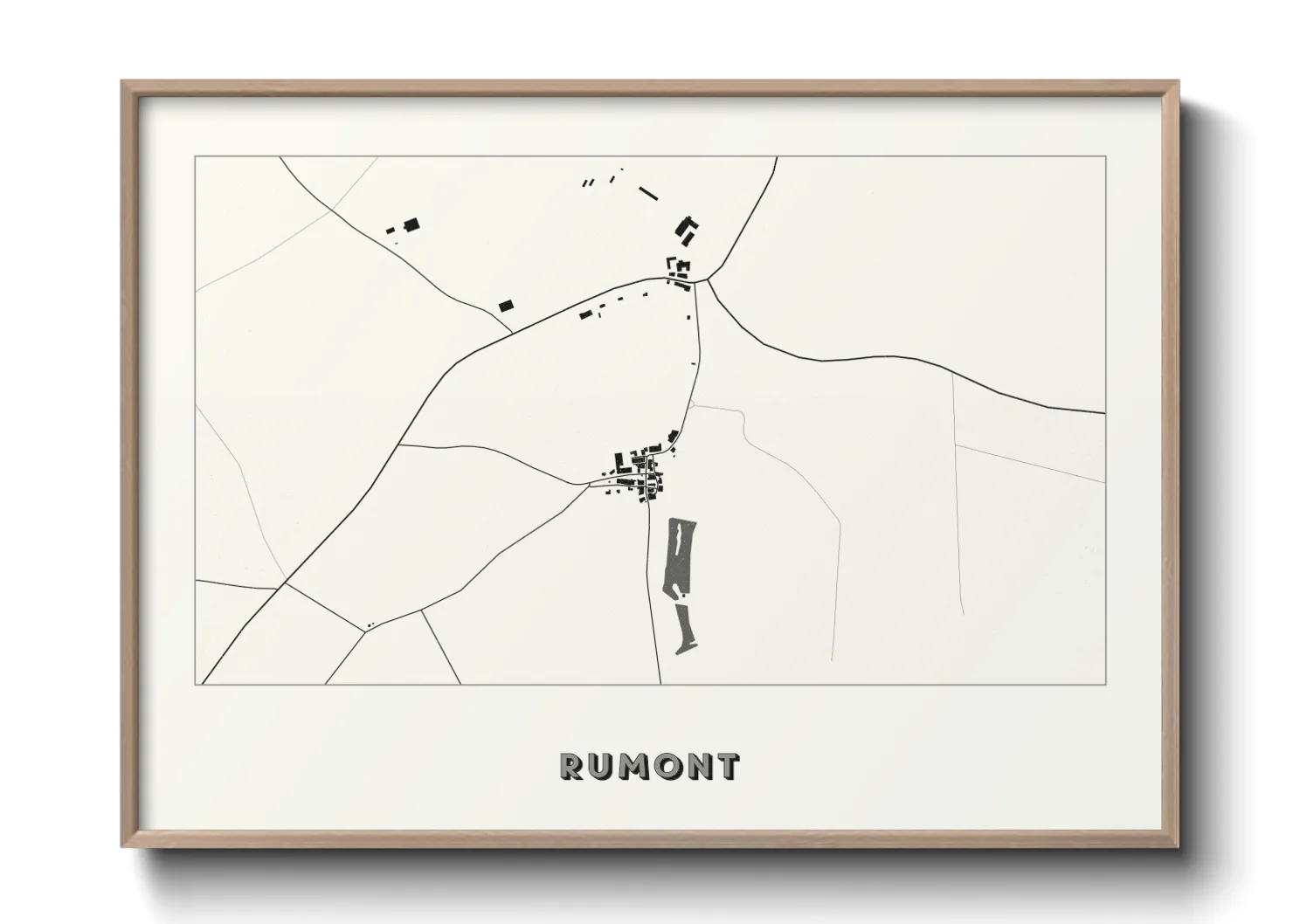 Une affiche de carte sur Rumont