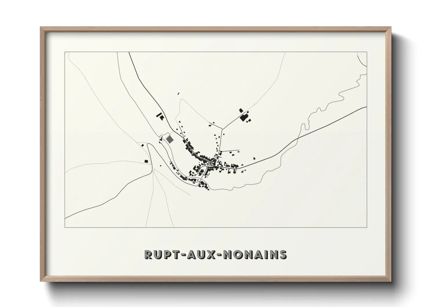 Une affiche de carte sur Rupt-aux-Nonains