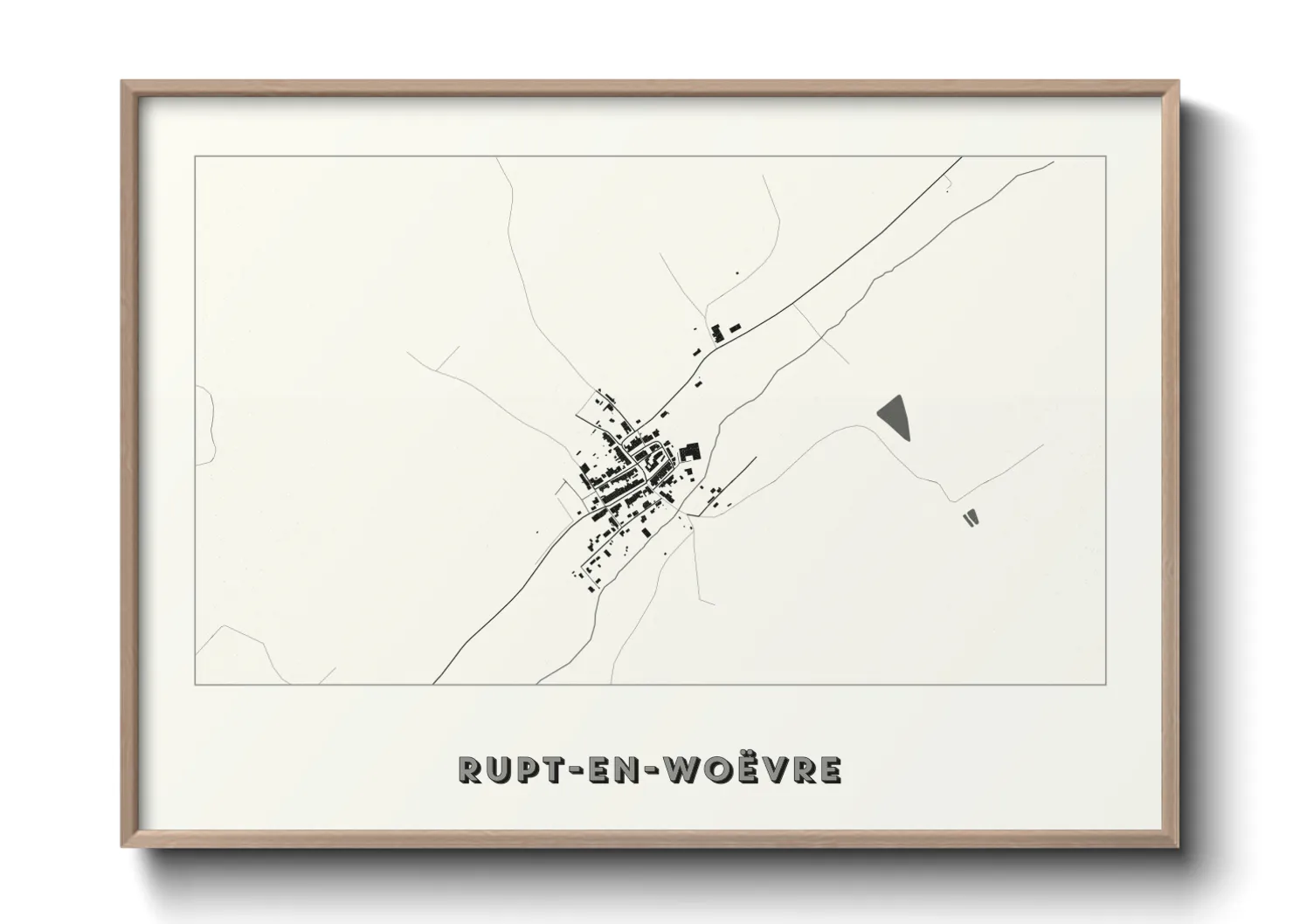 Une affiche de carte sur Rupt-en-Woëvre