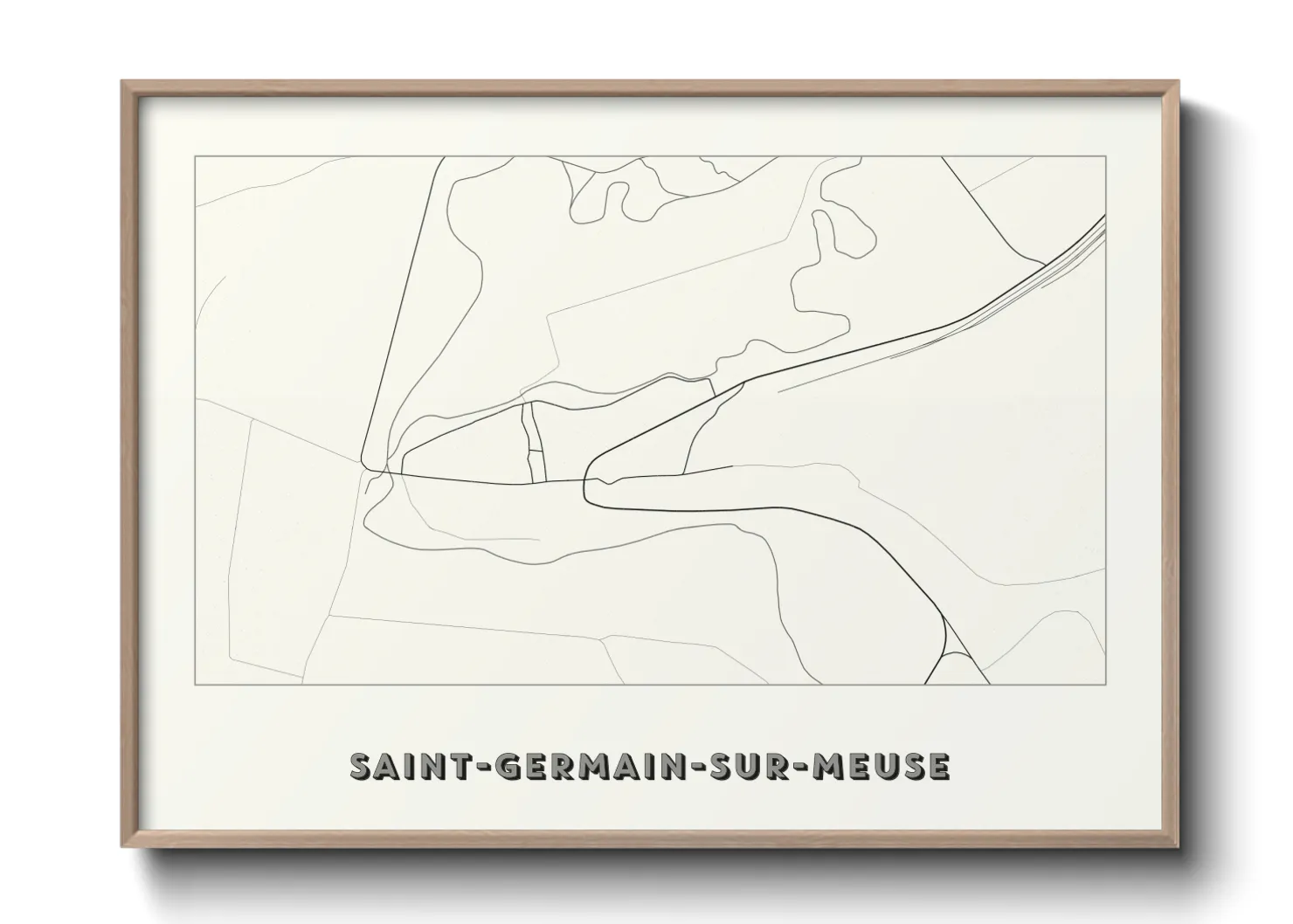 Une affiche de carte sur Saint-Germain-sur-Meuse