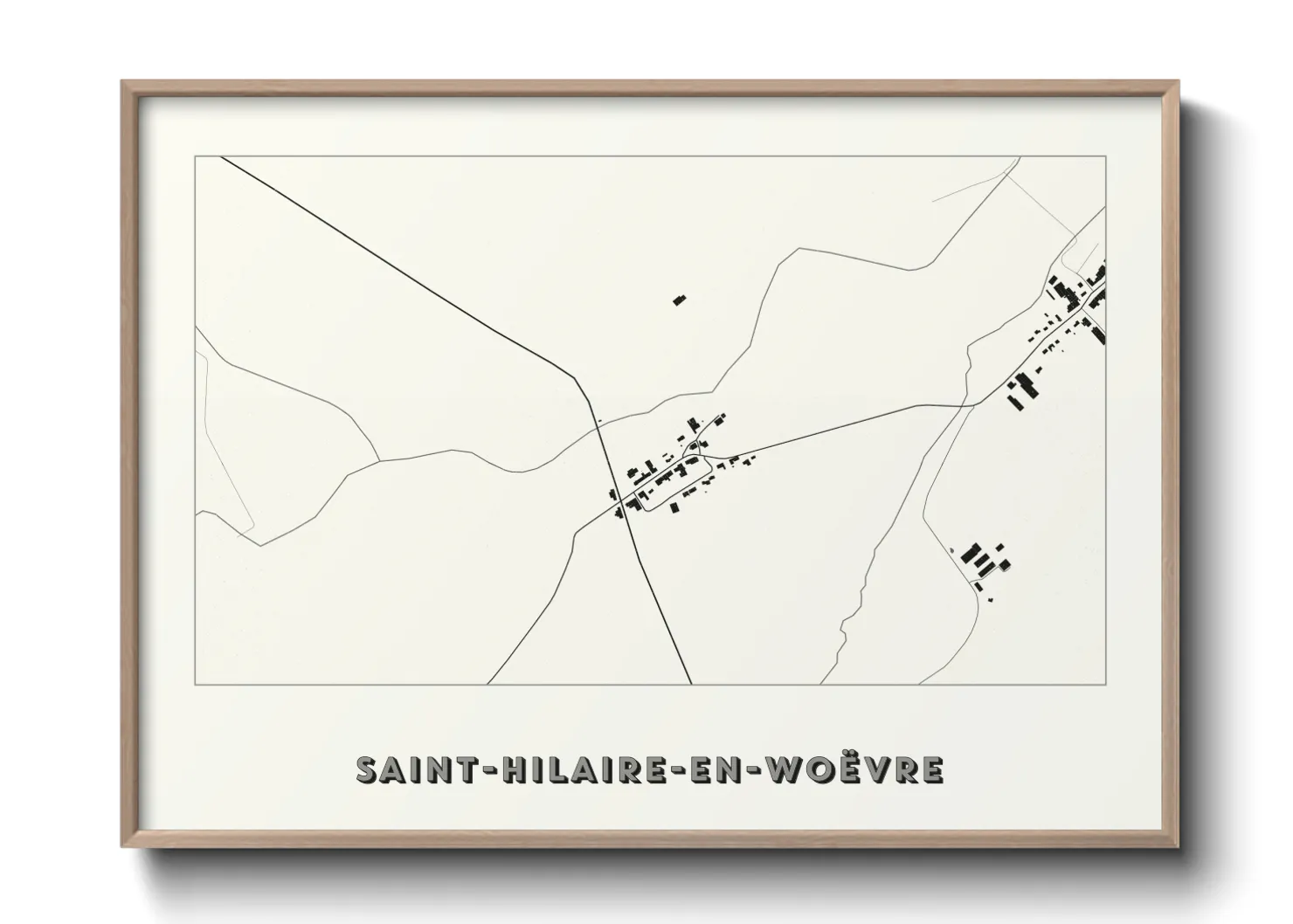 Une affiche de carte sur Saint-Hilaire-en-Woëvre