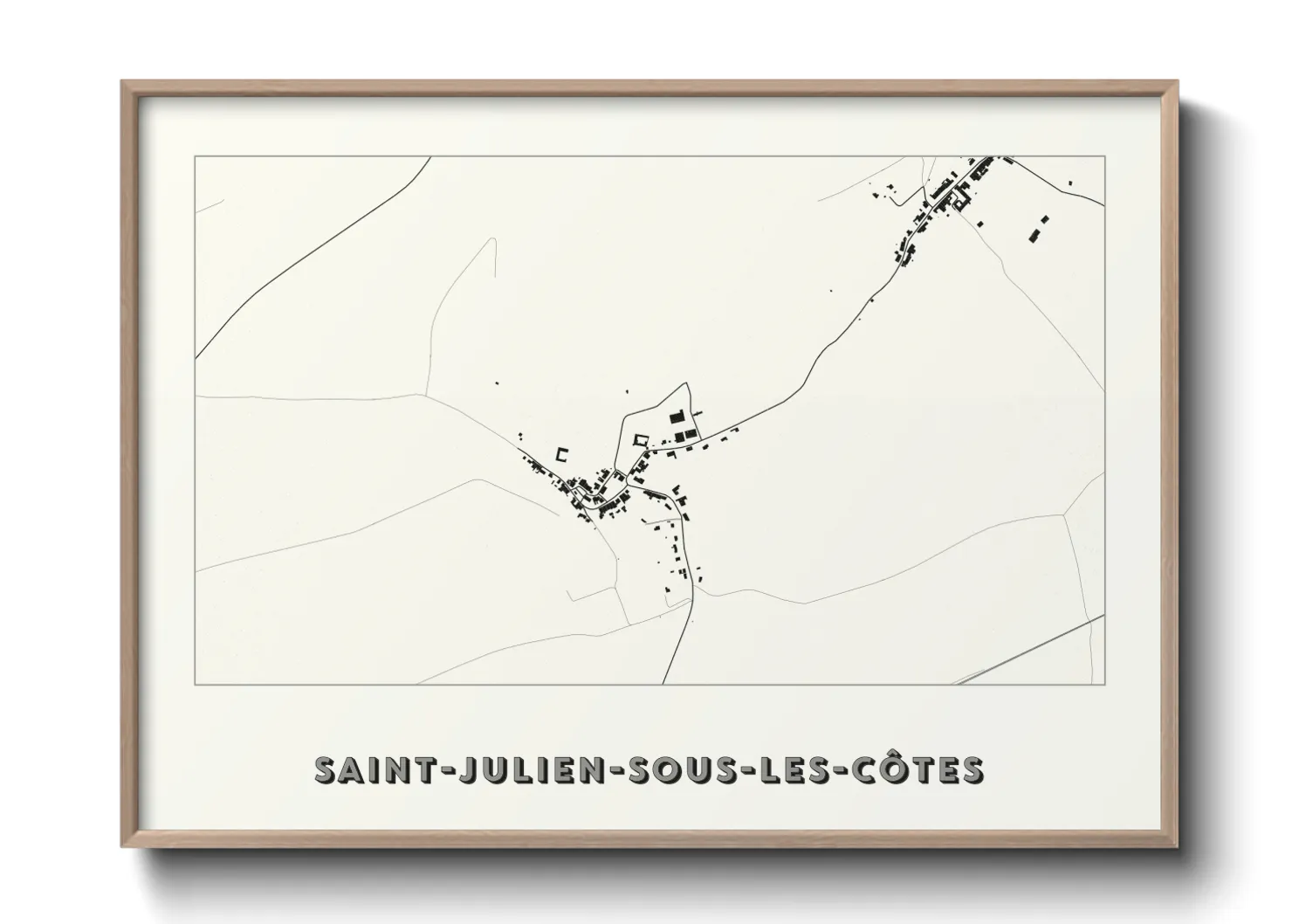 Une affiche de carte sur Saint-Julien-sous-les-Côtes