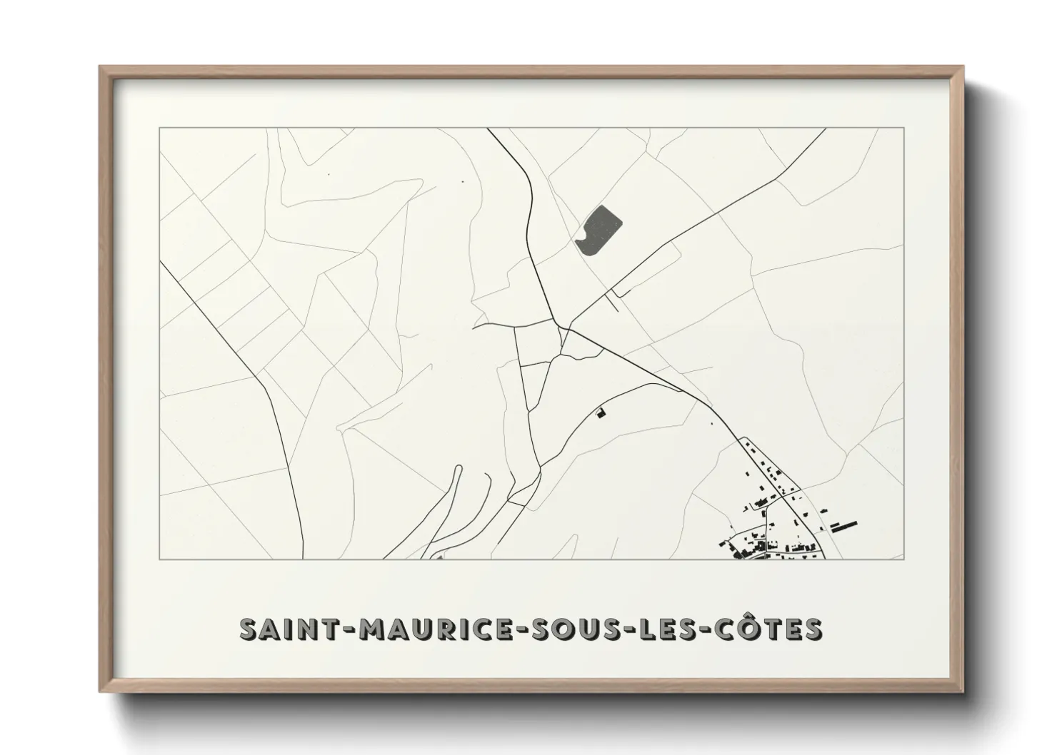 Une affiche de carte sur Saint-Maurice-sous-les-Côtes