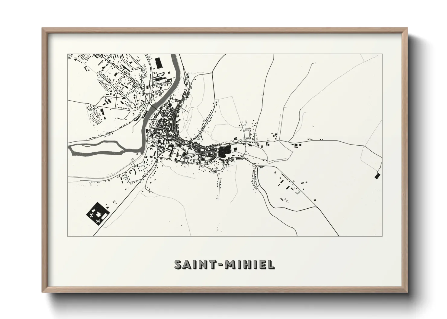Une affiche de carte sur Saint-Mihiel