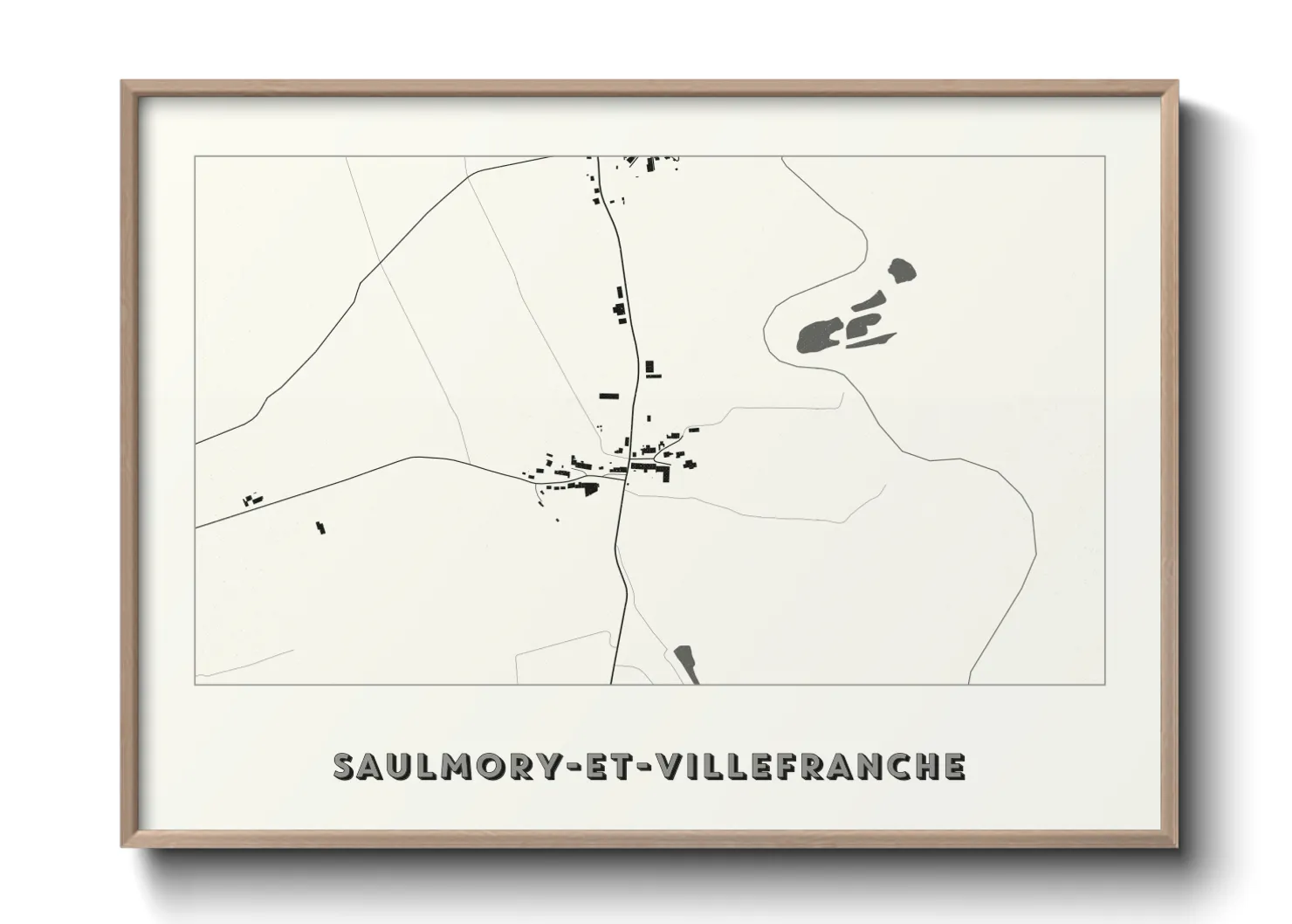 Une affiche de carte sur Saulmory-et-Villefranche