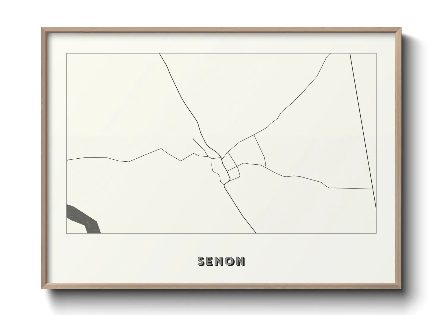 Une affiche de carte sur Senon
