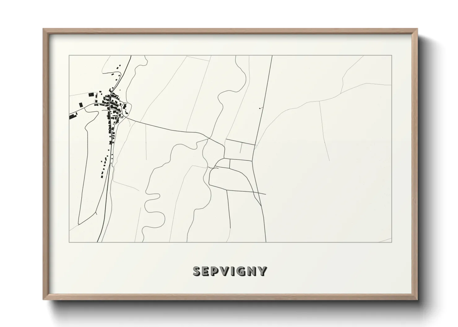 Une affiche de carte sur Sepvigny