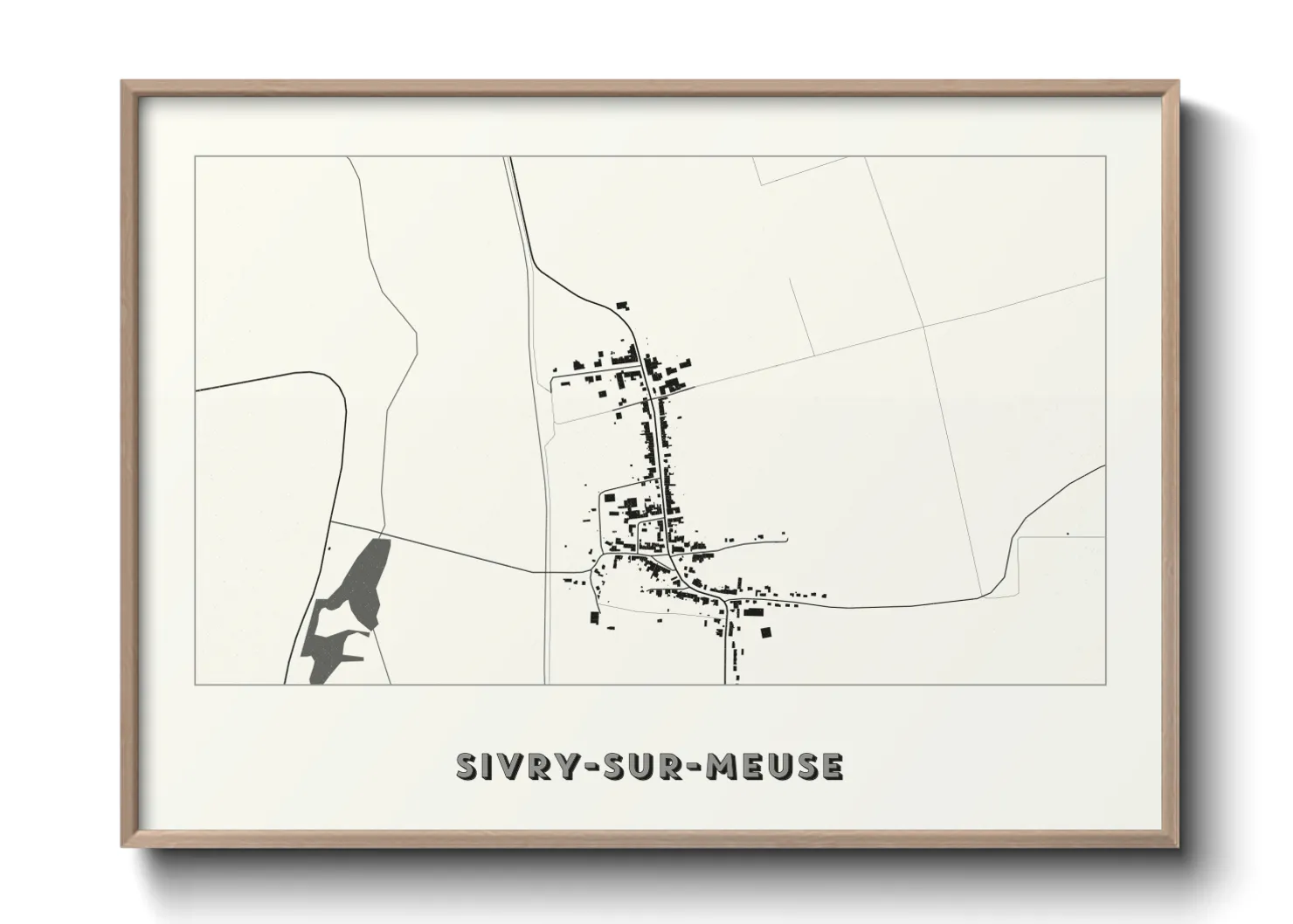 Une affiche de carte sur Sivry-sur-Meuse