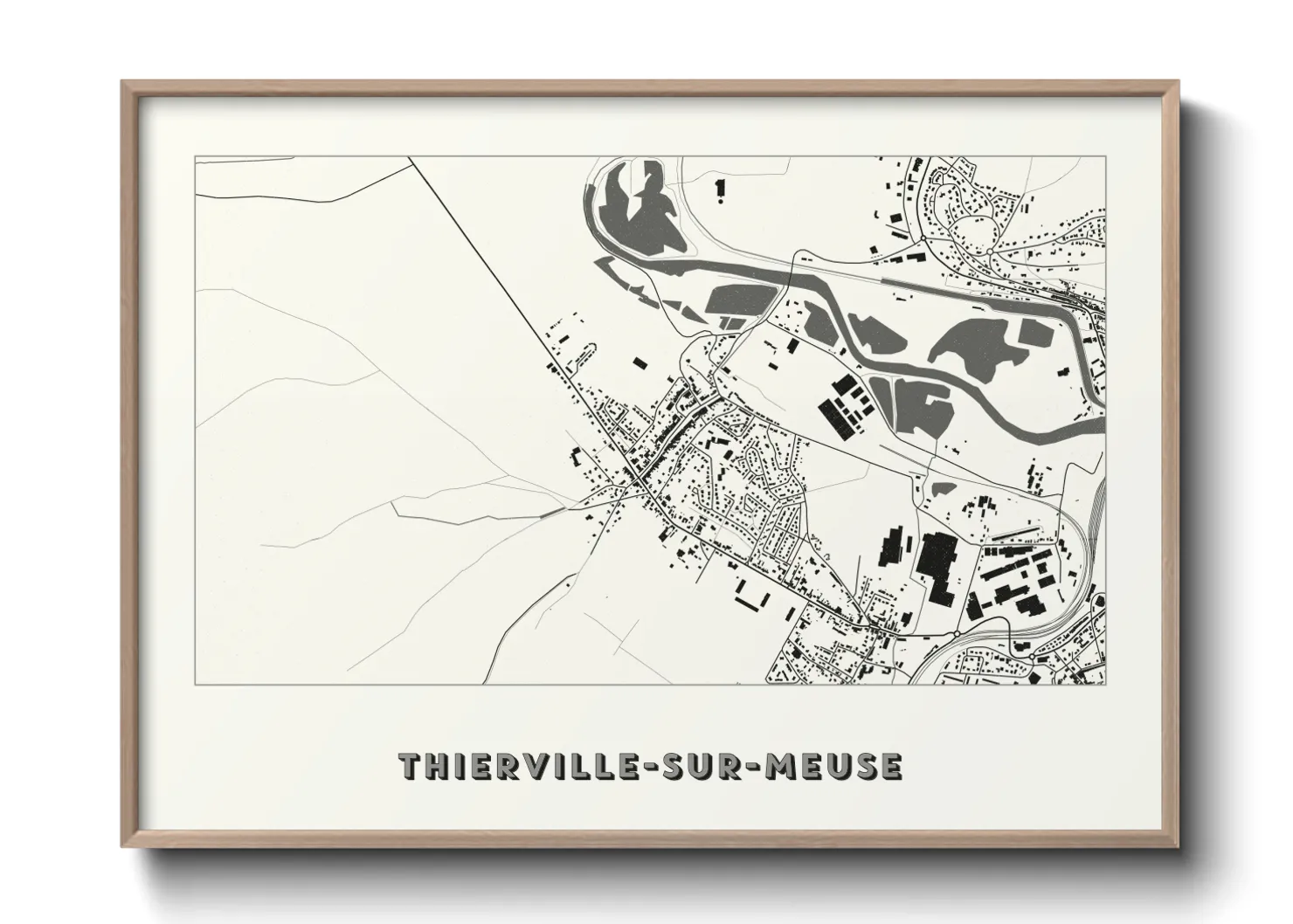 Une affiche de carte sur Thierville-sur-Meuse