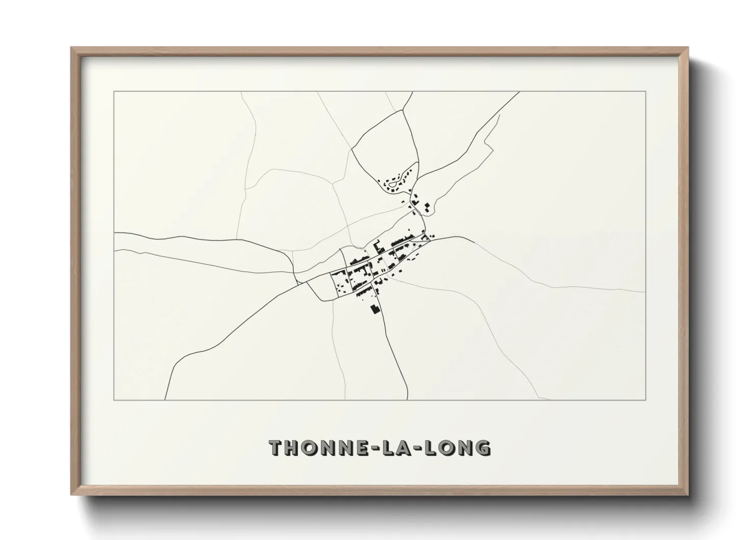 Une affiche de carte sur Thonne-la-Long