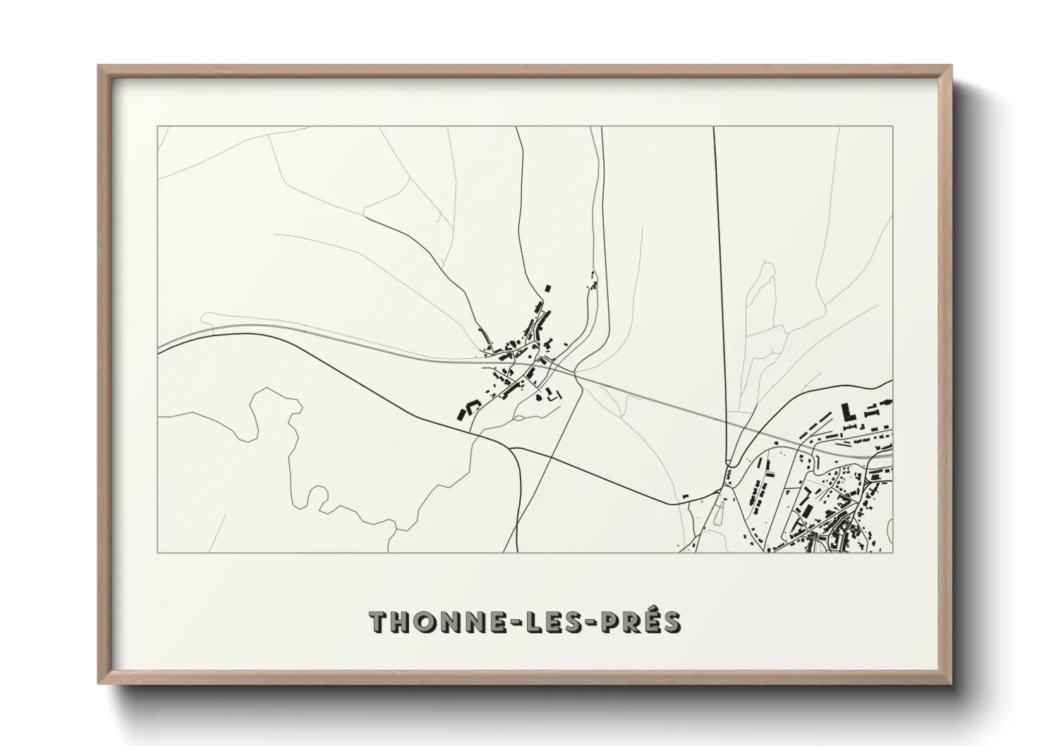 Une affiche de carte sur Thonne-les-Prés