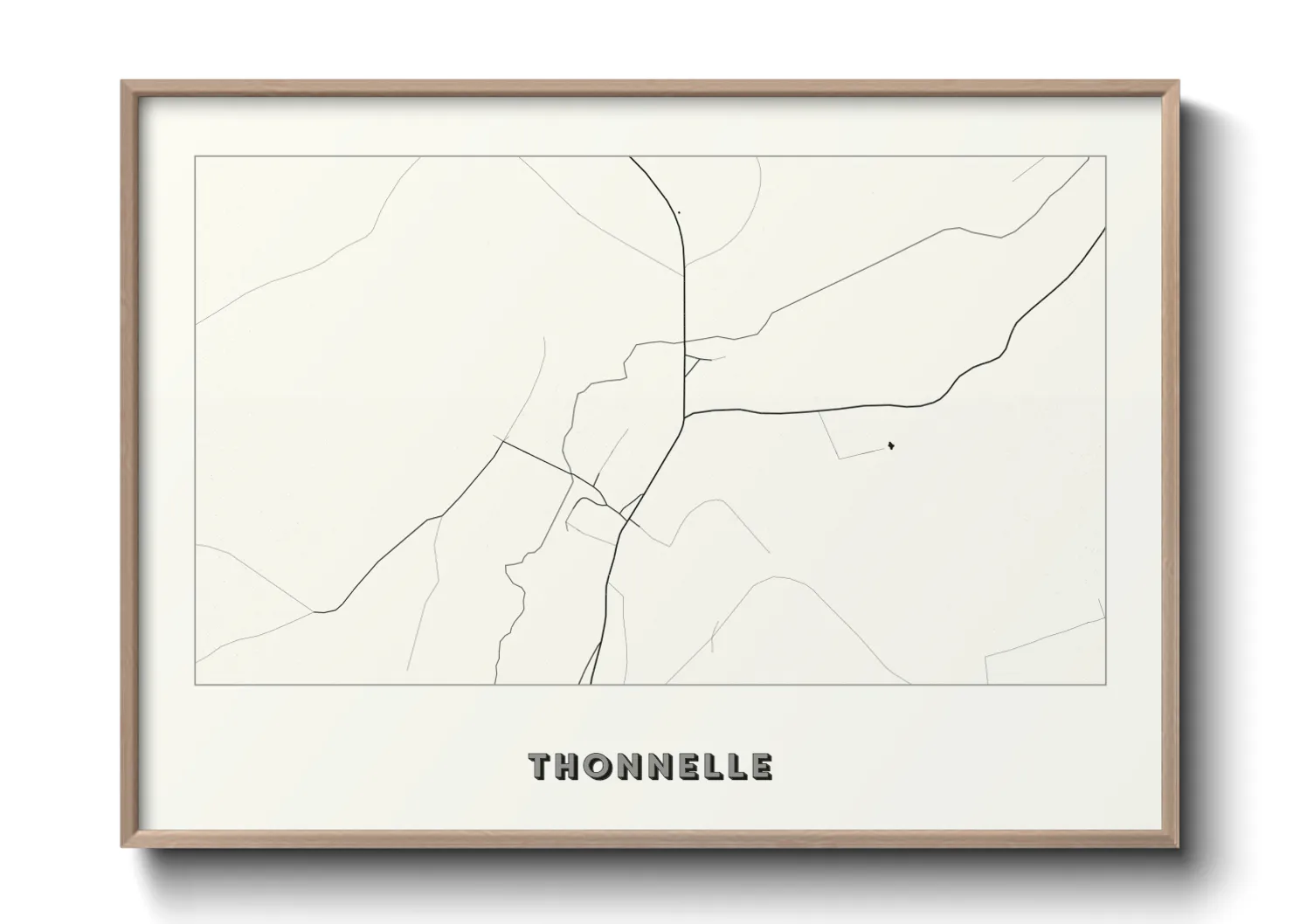 Une affiche de carte sur Thonnelle
