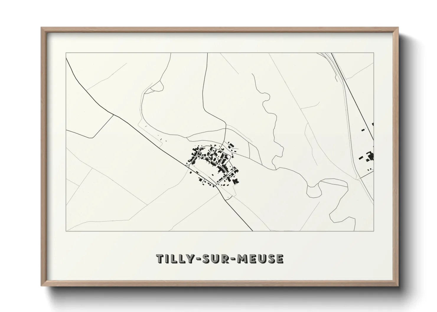 Une affiche de carte sur Tilly-sur-Meuse