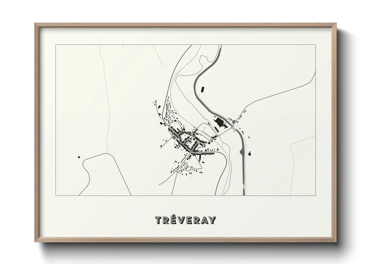 Une affiche de carte sur Tréveray